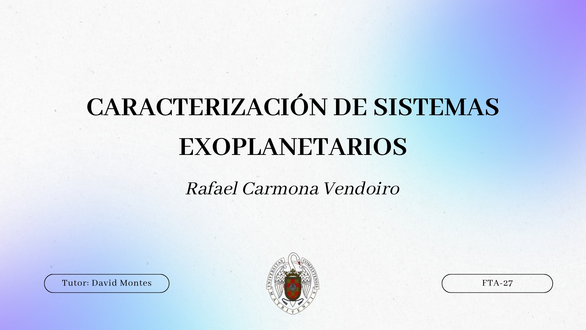Exoplanetary System Characterization — Defense of Bachelor's Thesis